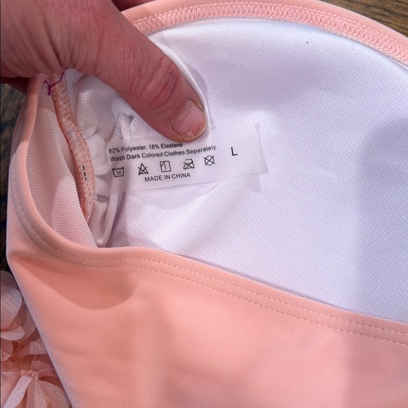 Women’s 2 Piece 3D Floral Bandeau High Cut Bikini - Picture 10 of 16